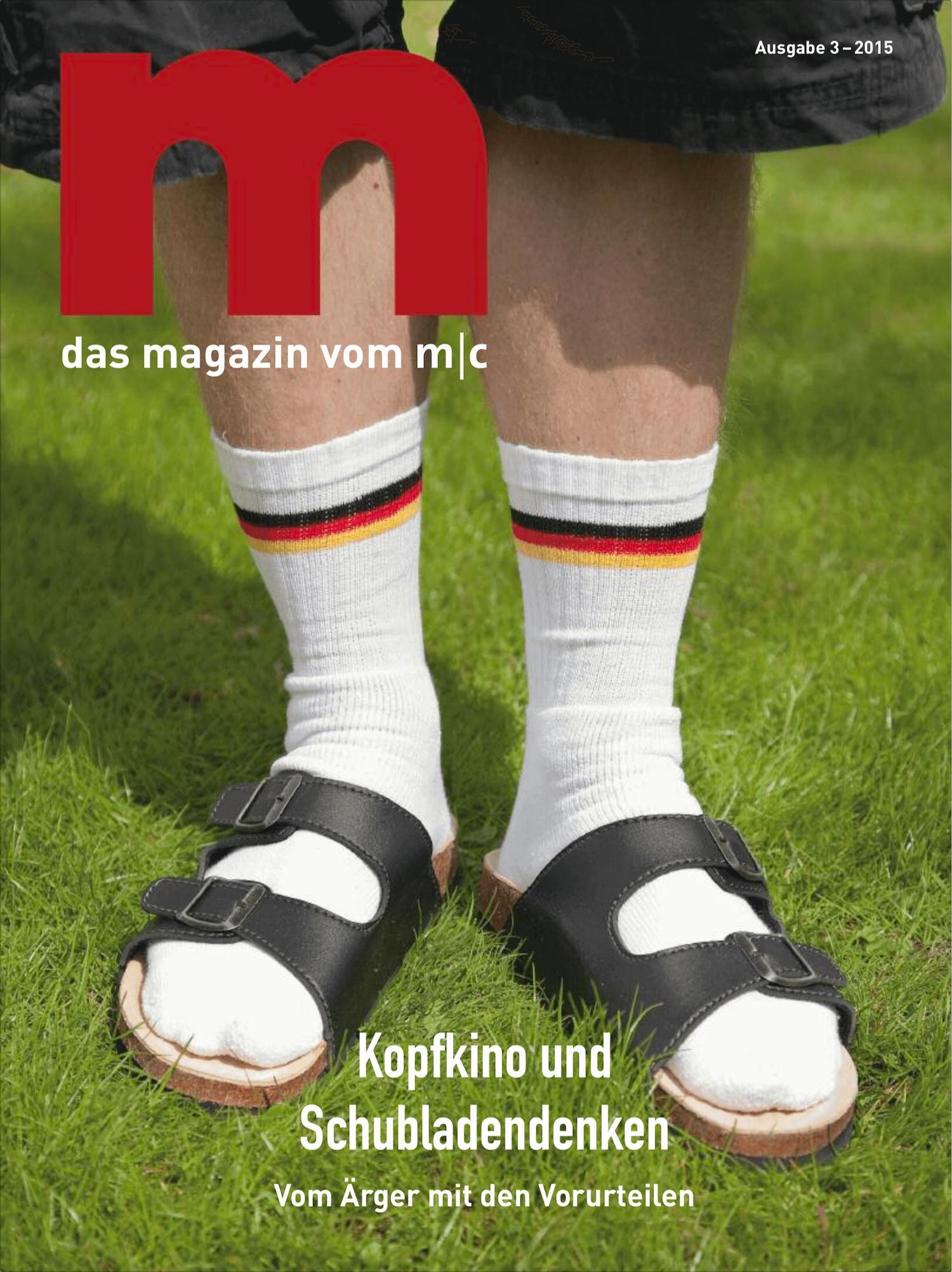 Magazin m, Ausgabe 3 aus 2015. Titel: Kopfkino und Schubladendenken. Vom Ärger mit den Vorurteilen