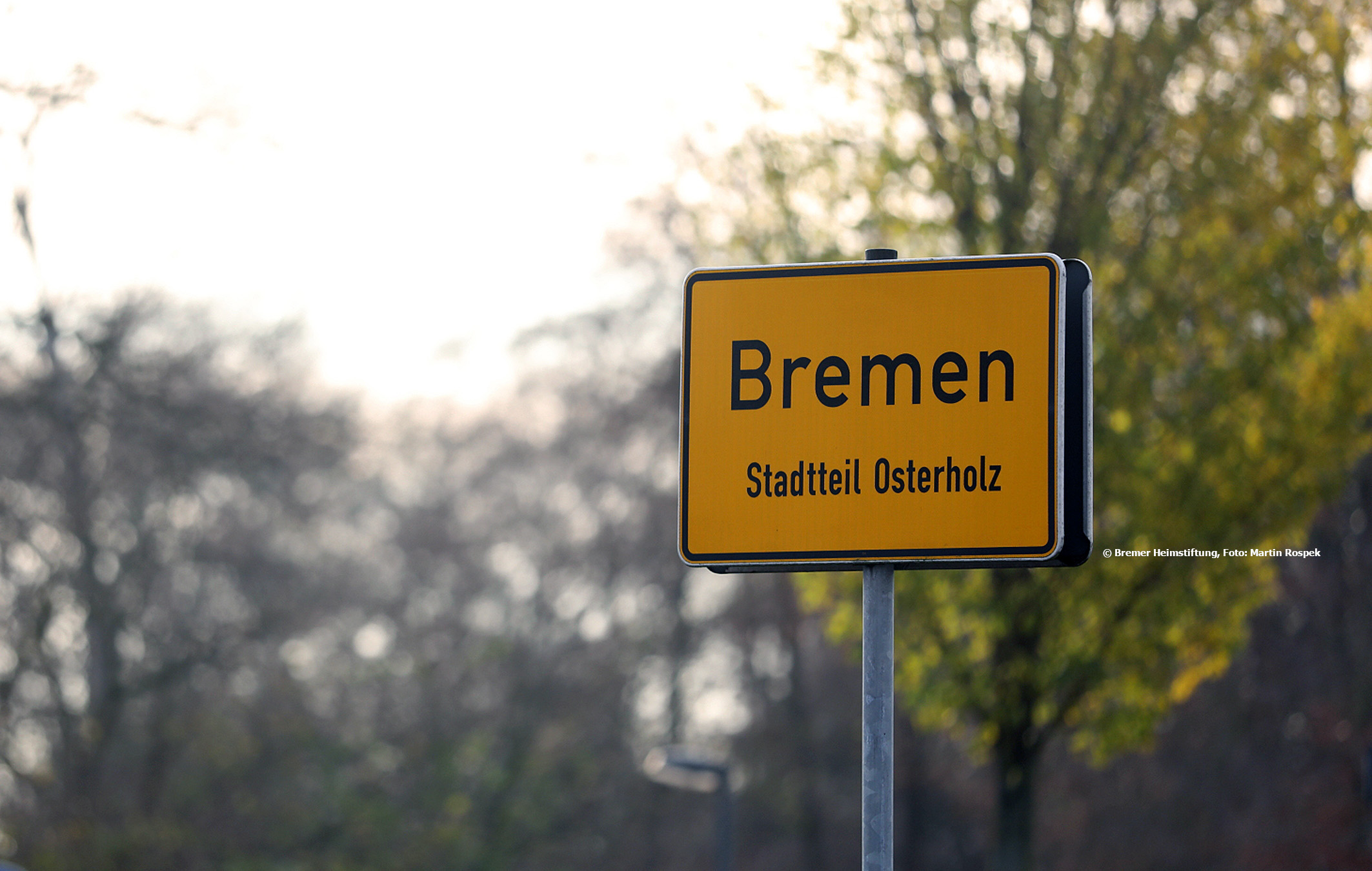 Ortsschild mit der Aufschrift: Bremen Stadtteil Osterholz