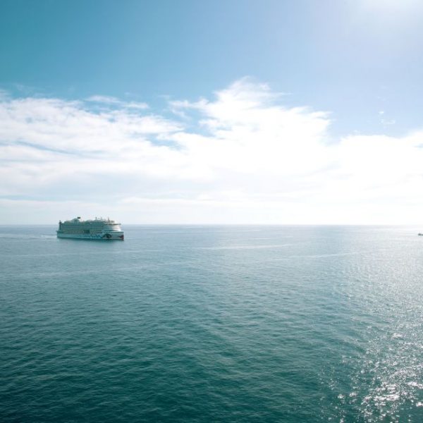 Ein Kreuzfahrtschiff auf hoher See