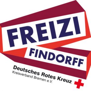 Deutsches Rotes Kreuz Schild mit Aufdruck "FREIZI FINDORF"